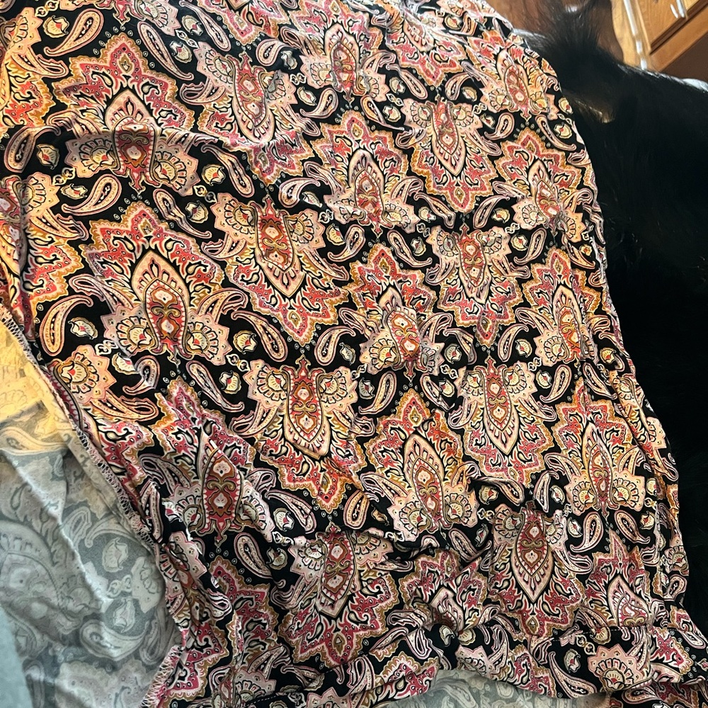 Wrap paisley skirt